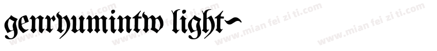 genryumintw light字体转换